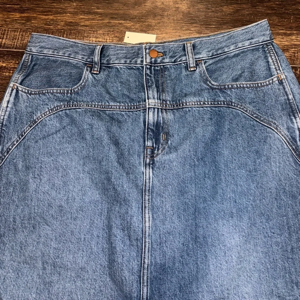 NWT Denim Western Maxi Skirt in Emario Wash by Madewell - Picture 6 of 8